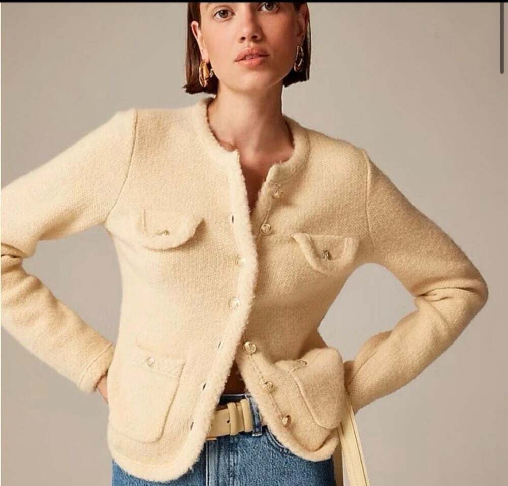 J. Crew Textured Sweater Lady Jacket